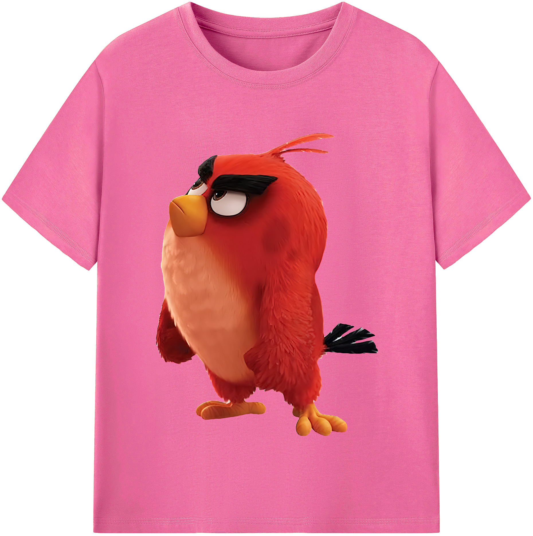 （画像用） Angry Birds アングリーバード レディースカジュアルプリントTシャツ（綿100％）